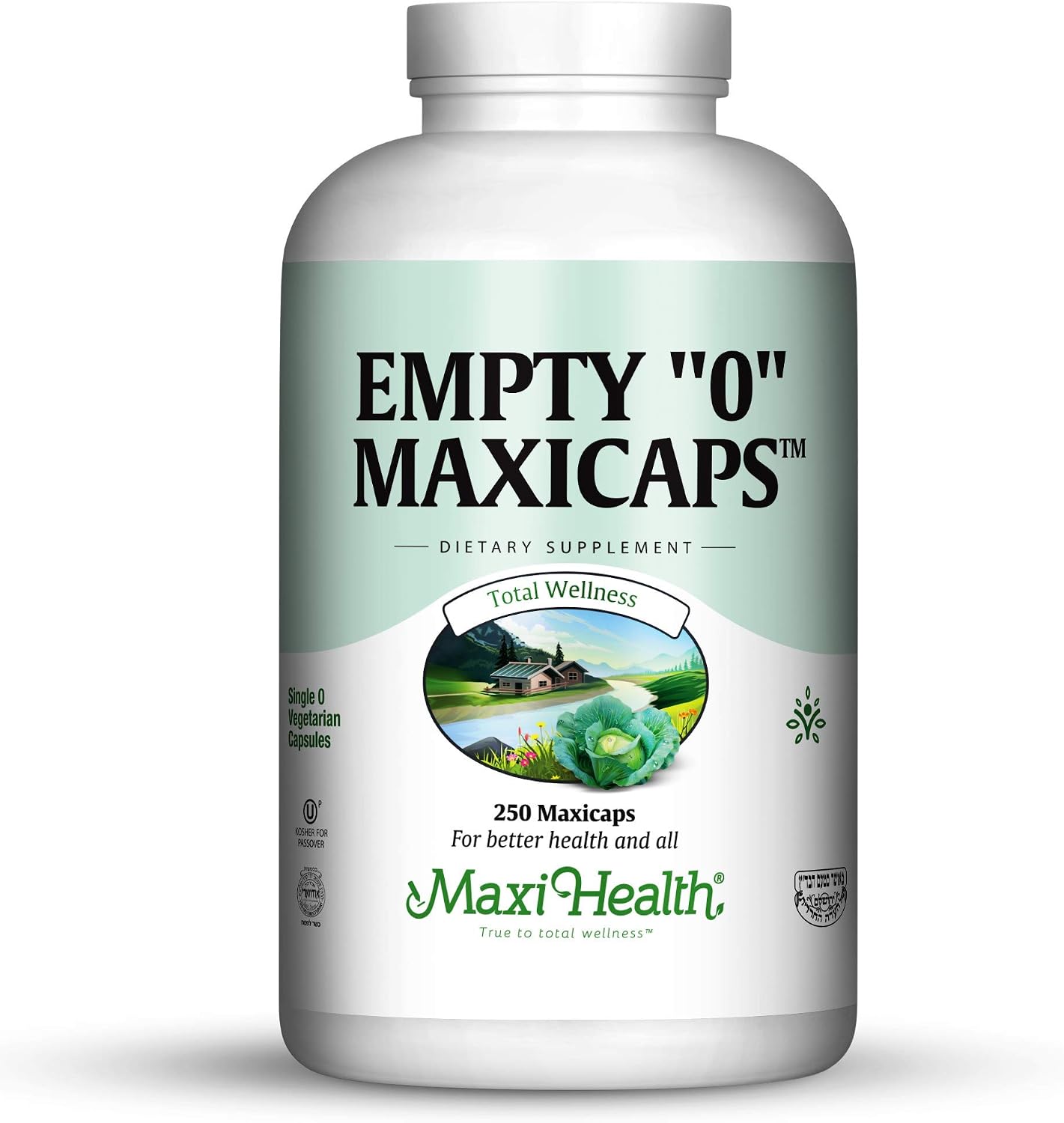 Maxi Health Empty 0 Maxicaps Vegetarian Capsules, 250 Count - görsel 1