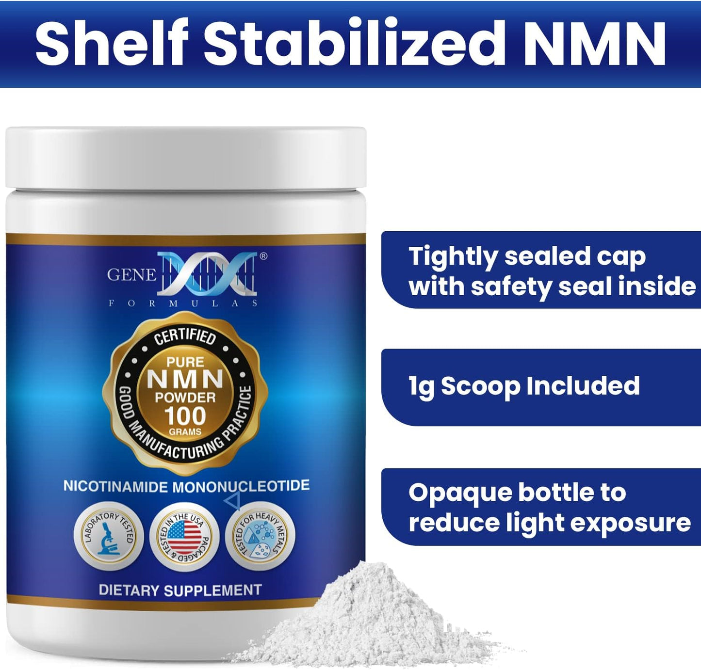 Genex Formulae Pure NMN Powder – 100g, Instant Dissolve, Non-Synthetic, PVP-Free - görsel 5