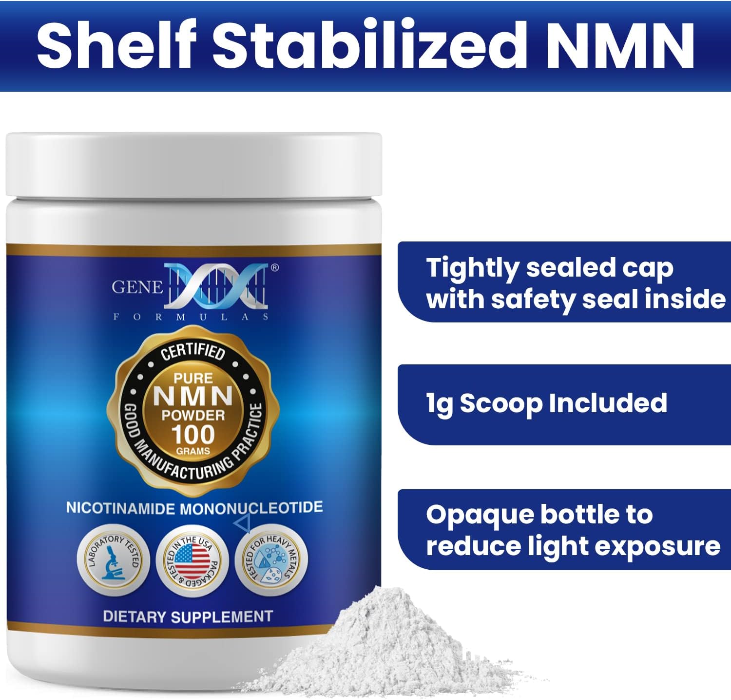 Genex Formulae Pure NMN Powder – 100g, Instant Dissolve, Non-Synthetic, PVP-Free - görsel 5