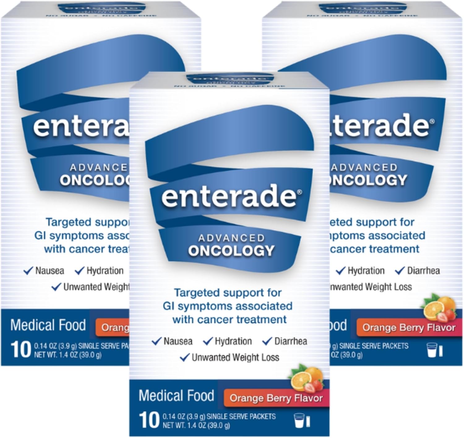 enterade Advanced Oncology Powder Packets, Orange & Berry (3 Boxes, 30 Packets) - görsel 9