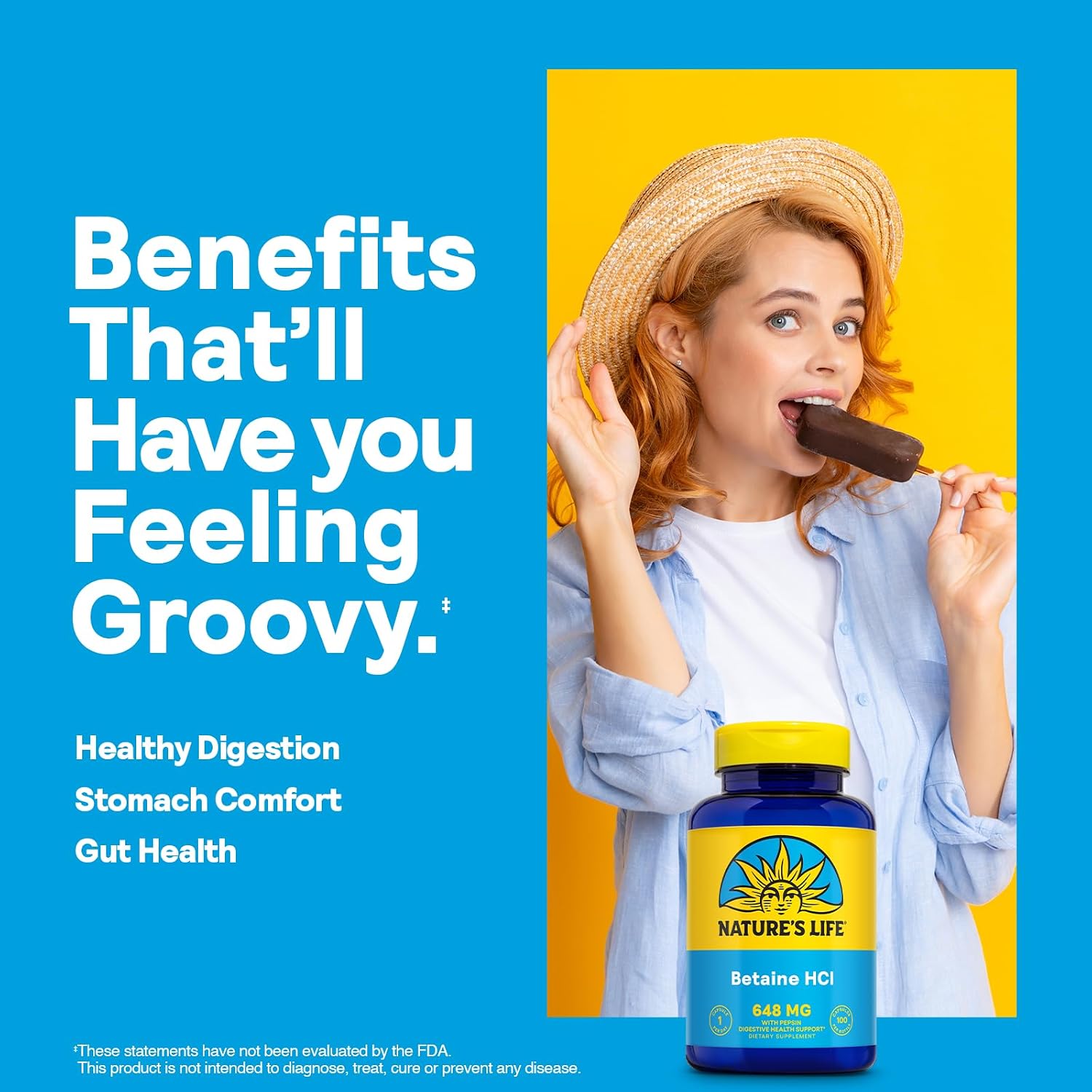 Nature's Life Betaine HCl with Pepsin – Digestive Health Support - görsel 3