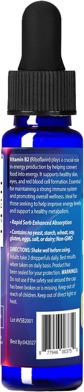 Dr's Advantage Vitamin B2-Riboflavin - Dropper 2oz - görsel 5