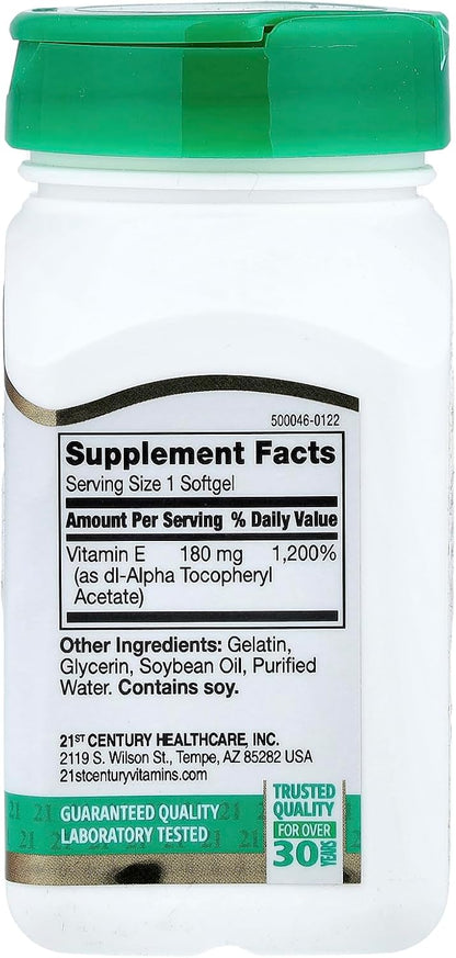 21st Century E 400 IU Blended Softgels, 110 Softgels