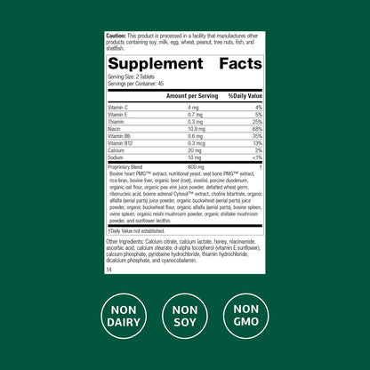 Standard Process Vasculin - Cardiovascular & Heart Health Support - 90 Tablets (45 Servings)