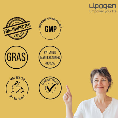 Lipogen PS Plus Older Adult Supplement for Memory & Focus – Phosphatidylserine Brain Support, 120 Softgels (2-Month Supply)