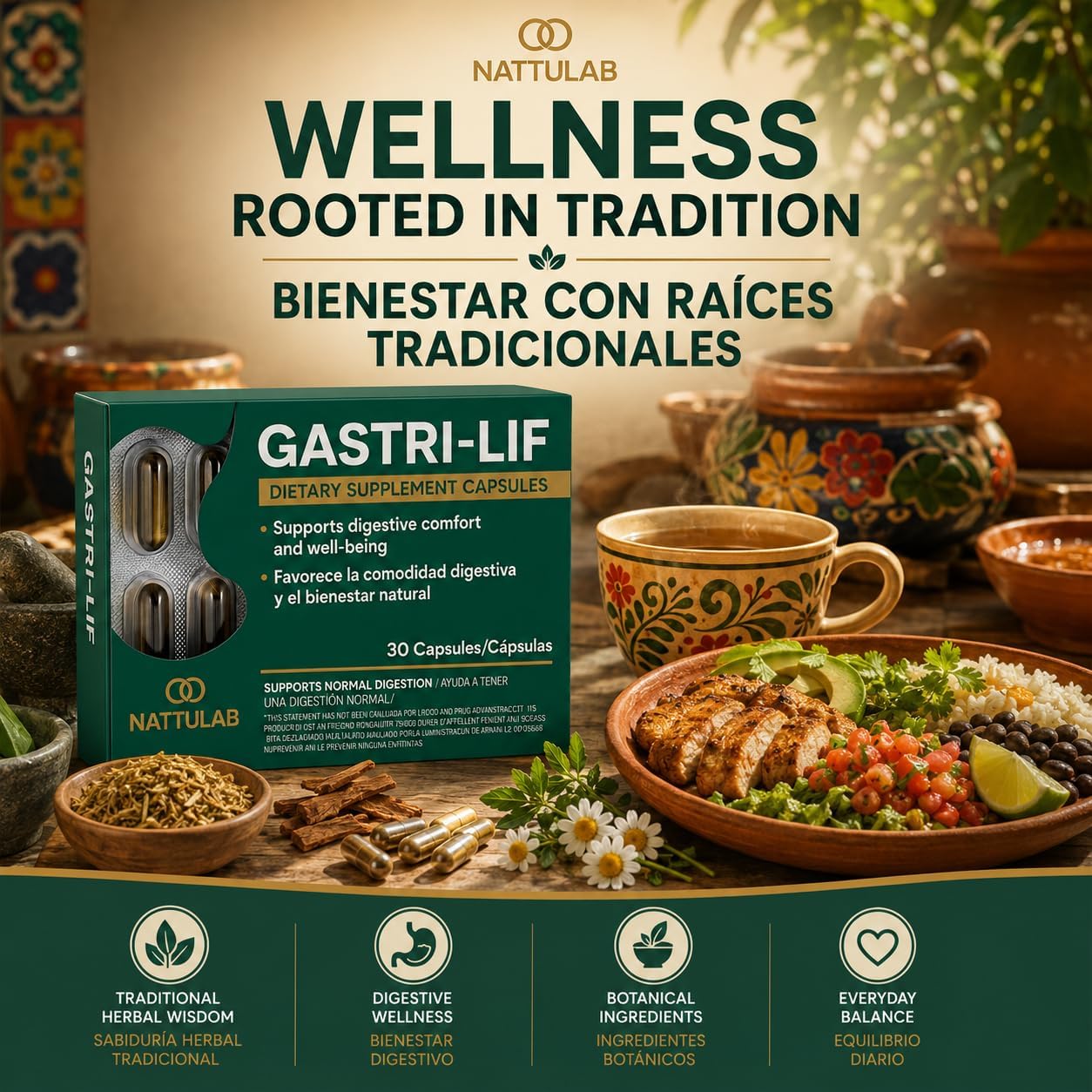 GASTRI-LIF – Traditional Herbal Food Supplement for Digestive Comfort – 30 Capsules - görsel 5