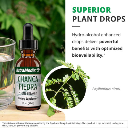 NutraMedix Chanca Piedra Stone Breaker Drops – Liquid Supplement for Kidney, Liver, Gallbladder & Urinary Support (30 ml)