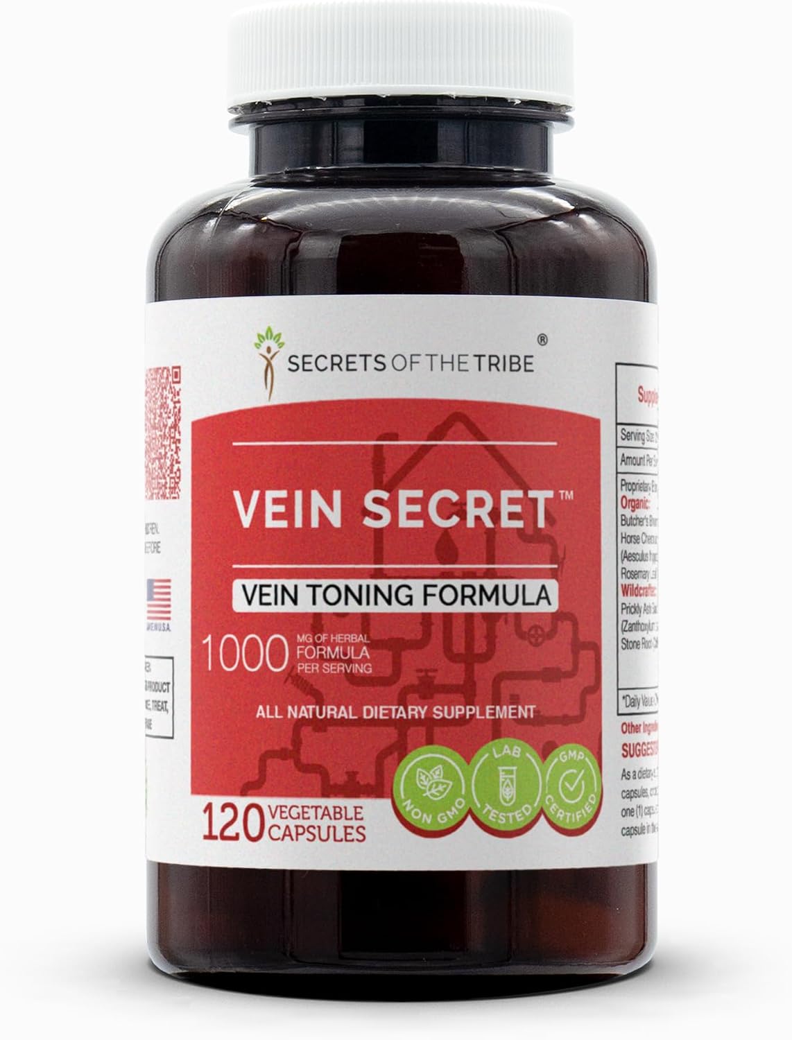 Secrets of the Tribe Vein Secret - Vein Toning Formula Herbal Supplement (60 Capsules) - görsel 5