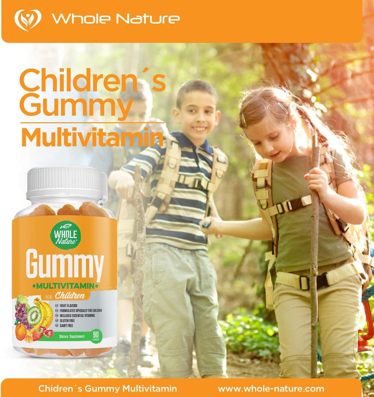 Whole Nature Kids Gummy Multivitamin - Complete Daily Essentials - 90 Gummies - görsel 6