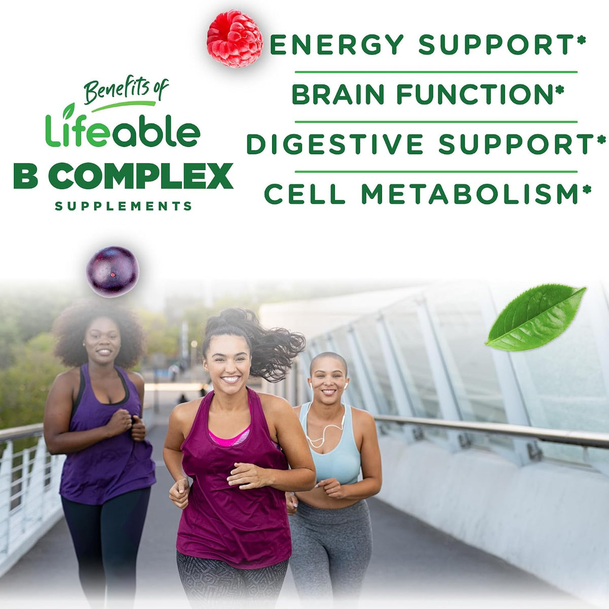 Lifeable Vitamin B Complex Gummies with Vitamin C for Adults – Vegan, 90 Gummies - görsel 3
