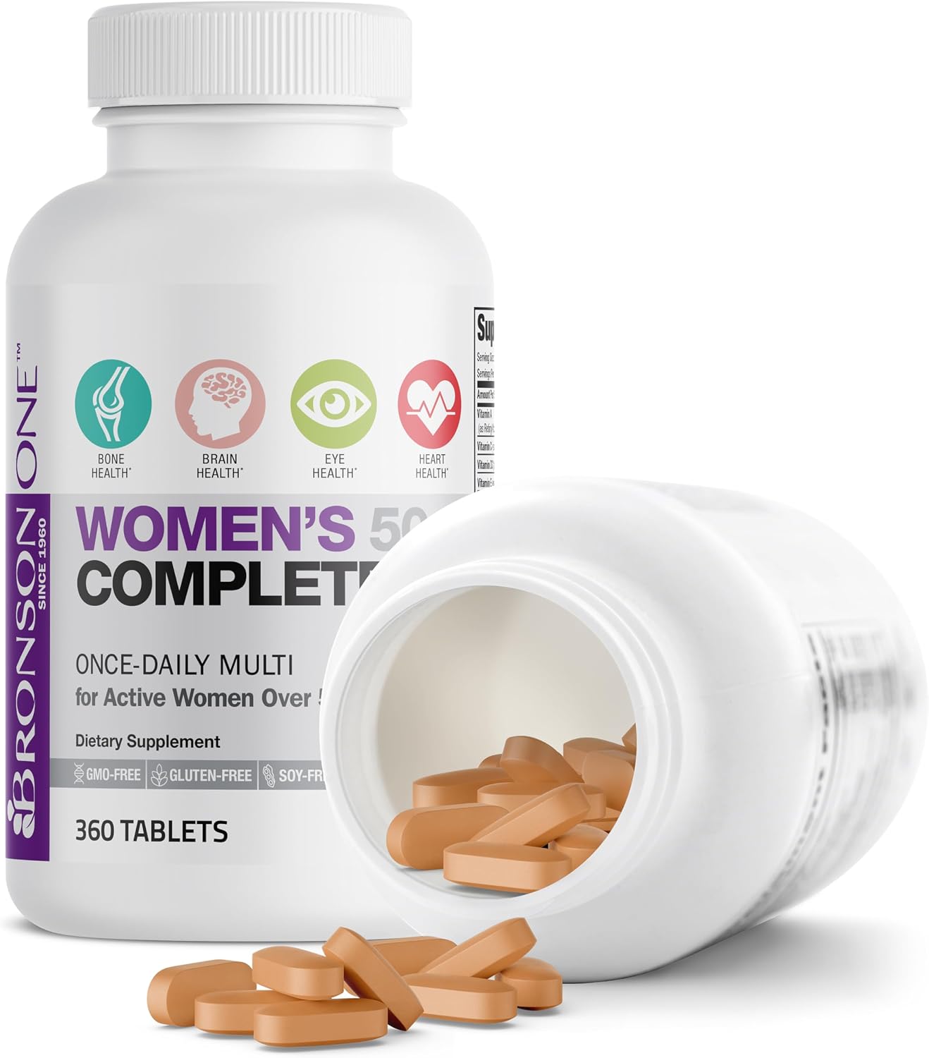 Bronson Once Daily Women’s 50+ Complete Multivitamin and Multimineral, 360 Tablets - görsel 4