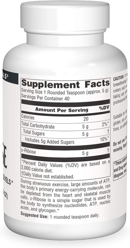 Source Naturals D-Ribose Powder - 200 g