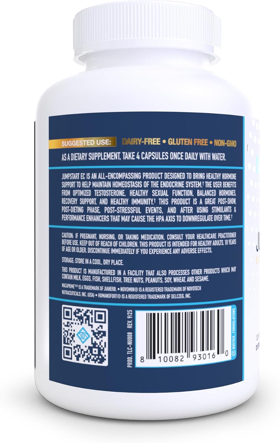 NuEthix Formulations Jumpstart EC - Endocrine System Homeostasis Food Supplement, 120 Capsules - görsel 2