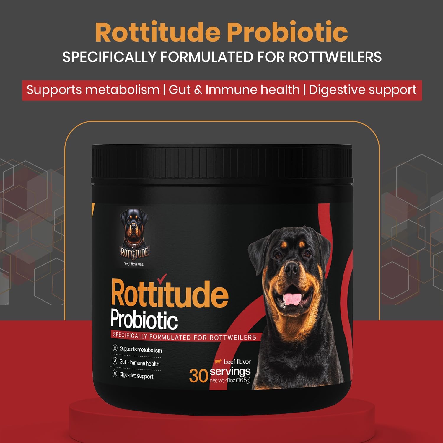 Probiotics for Dogs – Natural Dog Probiotics for Digestive Health, Gut Health, Yeast, Itchy Skin & Itchy Ears – Probiotic for Dogs – Dog Probiotic Supplement for Rottweilers - görsel 3