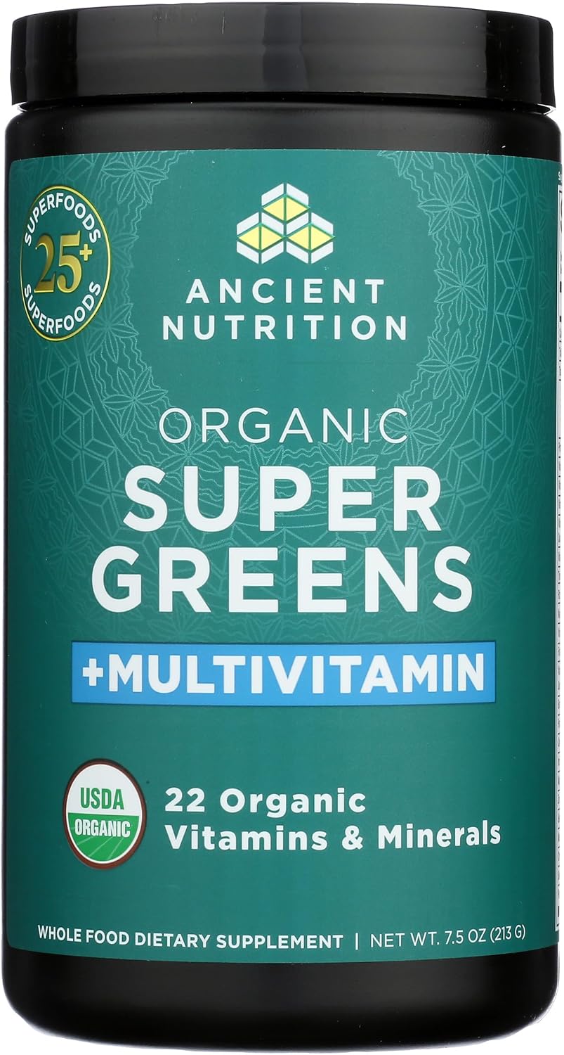 Ancient Nutrition Organic SuperGreens + Multivitamin Powder, 25 Servings - görsel 4
