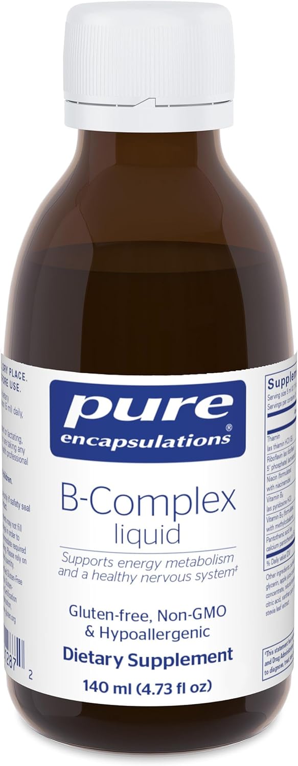 Pure Encapsulations B-Complex Liquid – Liquid Vitamin B Complex for Energy and Nervous System Support – Gluten-free & Vegetarian – 140 ml - görsel 1