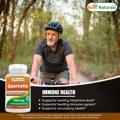 Best Naturals Quercetin 1,000 mg Tablets – 60 Count