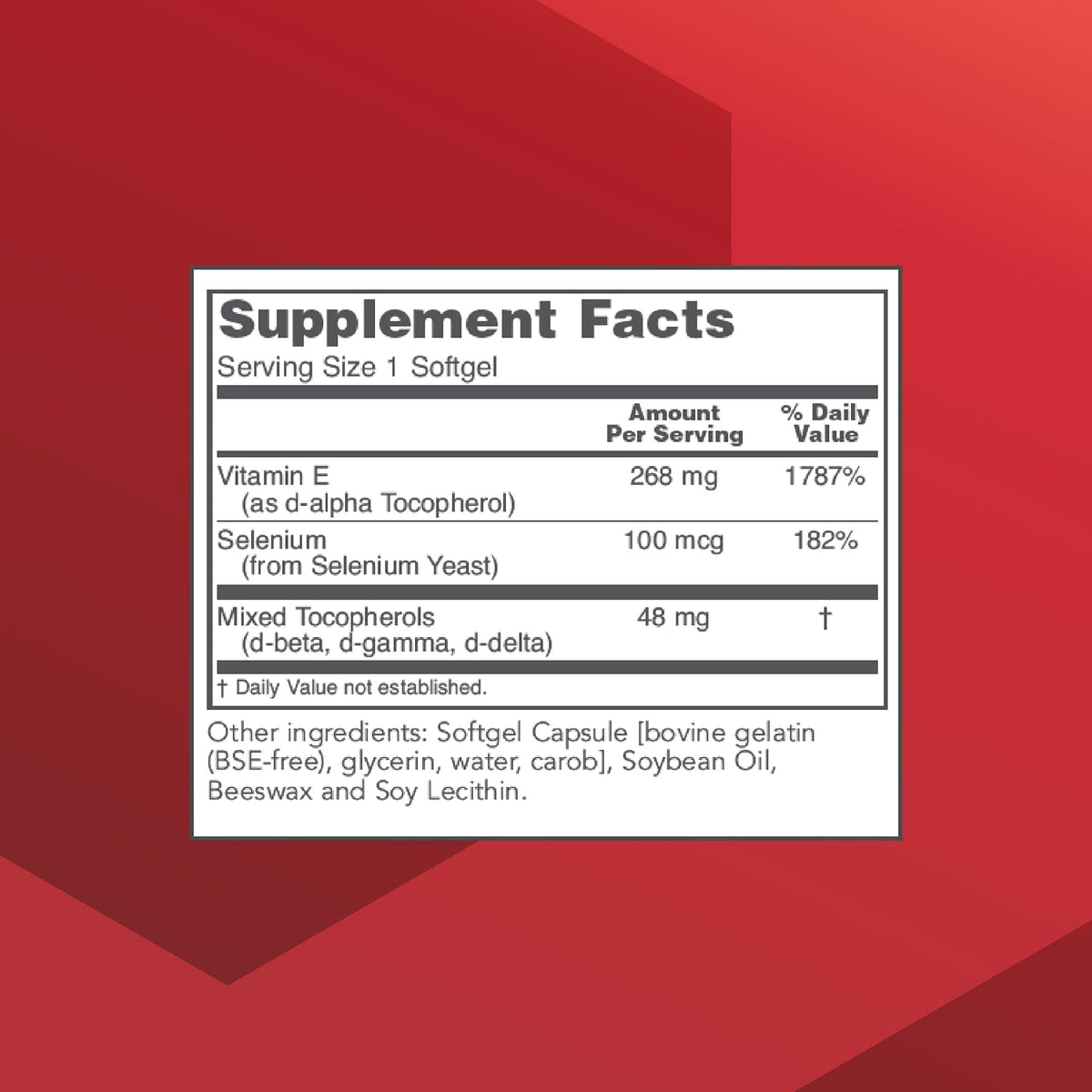 PROTOCOL FOR LIFE BALANCE E-400 Vitamin E 400 IU with Selenium - 120 Softgels - görsel 2