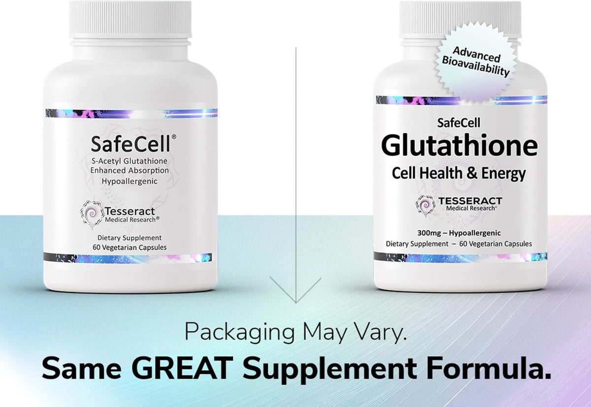 Tesseract SafeCell S-Acetyl Glutathione Supplement, 300mg, 60 Vegetarian Capsules - görsel 7