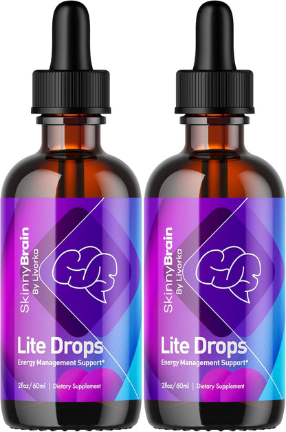 (2 Pack) Skinny Brain Liquid Drops, Skinny Brain Mineral Drops – 2 Bottles for 60 Days