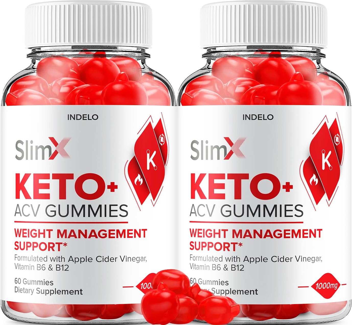 SlimX Keto ACV Gummies – Advanced Formula with Apple Cider Vinegar, B12, Beet Juice & Pomegranate, 60 Gummies - görsel 8