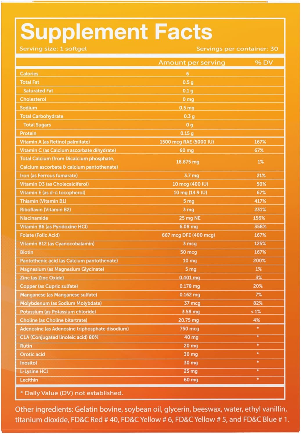 Vivioptal Multi 30 Softgels, Multivitamin & Multimineral, Gluten-free, German Formula - görsel 3