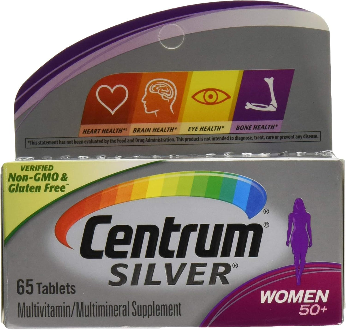 Centrum Silver Women's Multivitamin Supplement, 65 Tablets, Pack of 2 - görsel 1