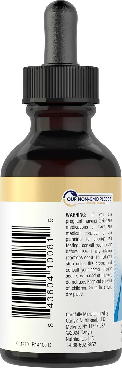 Carlyle Liquid Biotin 10000mcg – Extra Strength Drops, 60 ml - görsel 3