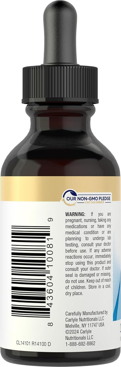 Carlyle Liquid Biotin 10000mcg – Extra Strength Drops, 60 ml