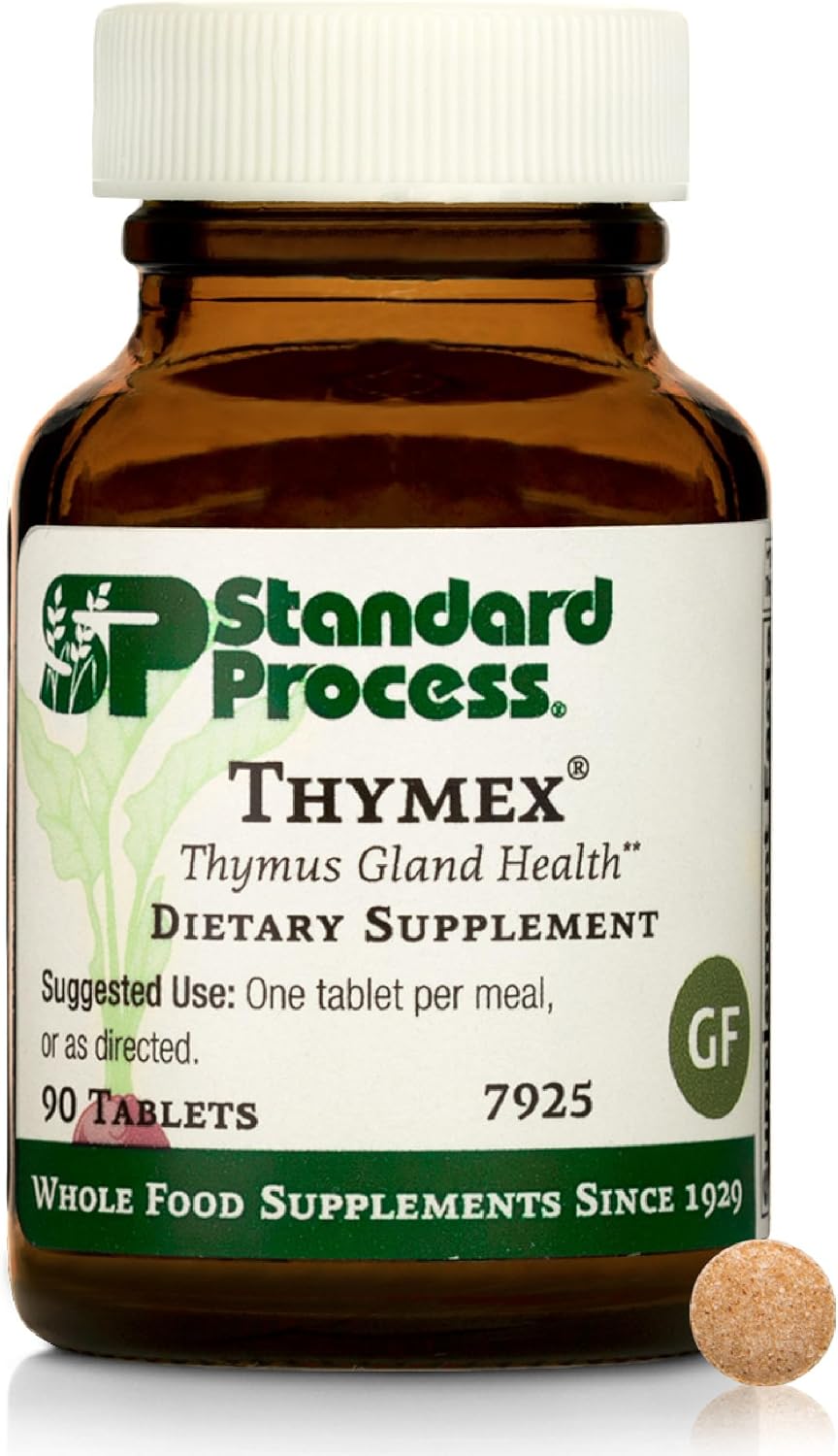 Standard Process Thymex - Cytosol Extract Food Supplement for Immune Health - 90 Tablets - görsel 1