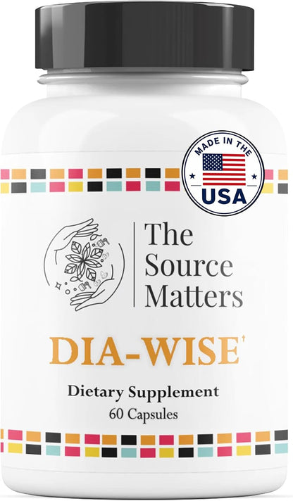 Dia-Wise Metabolic Health Supplement - Alpha Lipoic Acid, Cinnulin, Chromium, Biotin, Vanadyl Sulphate, Vitamin B (60 Capsules)