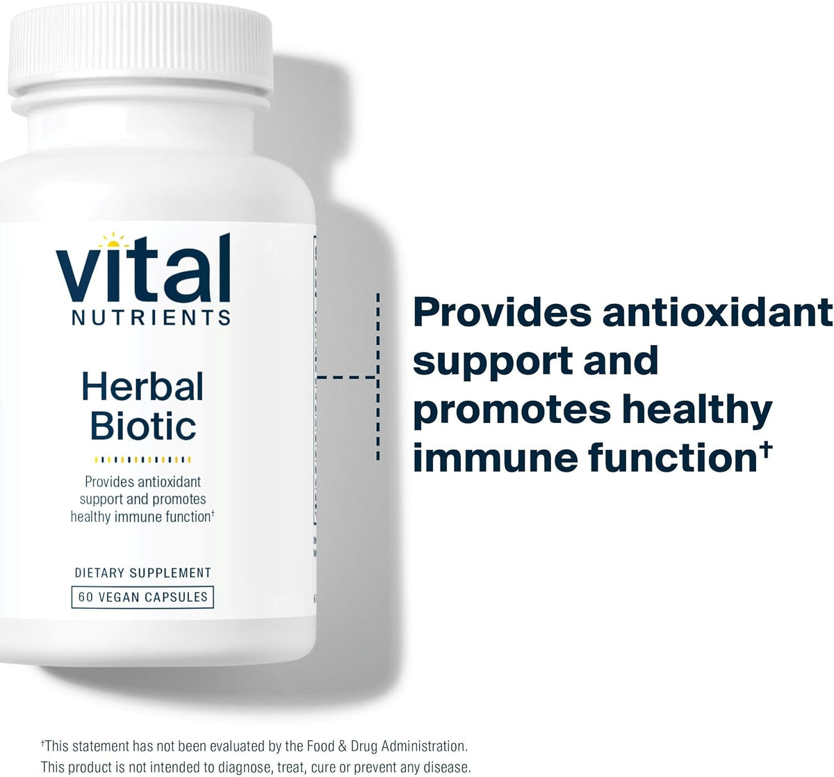 Vital Nutrients Herbal Biotic - Herbal Immune Support & Antioxidant Supplement, 60 Capsules - görsel 5