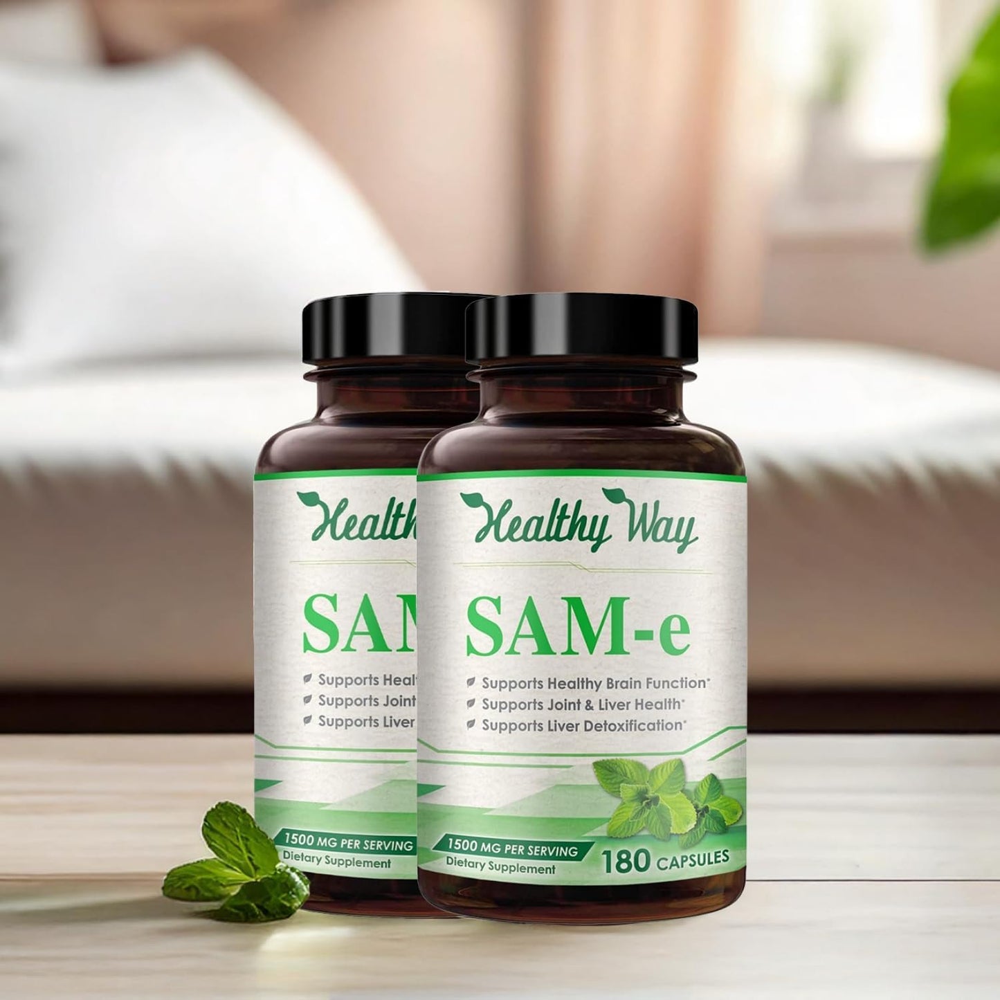 1500mg SAM-e Supplement – High Strength S-Adenosyl-L-Methionine for Joint, Brain, Liver & Mood Support – Non-GMO, 120 Capsules - görsel 9