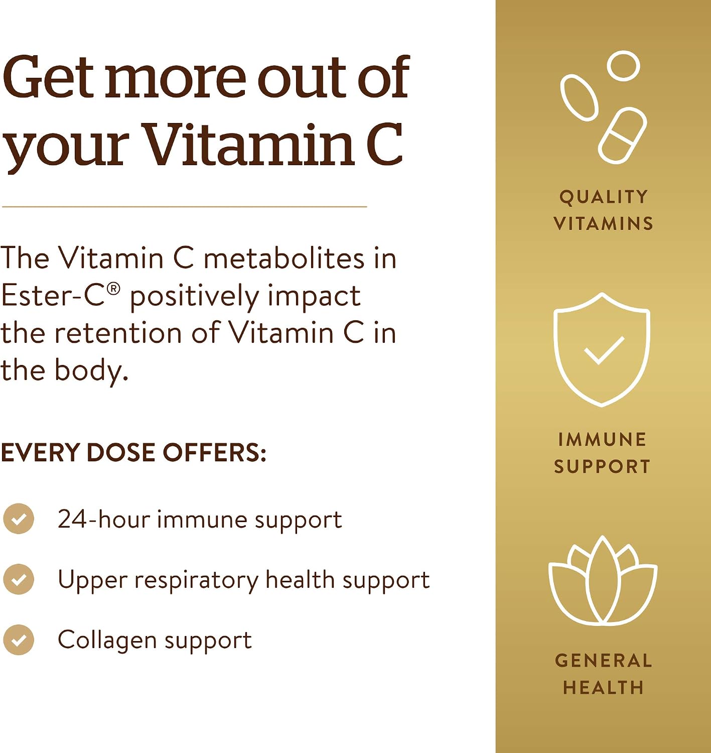 Solgar Ester-C Plus 1000 mg Vitamin C - 50 Capsules - görsel 4