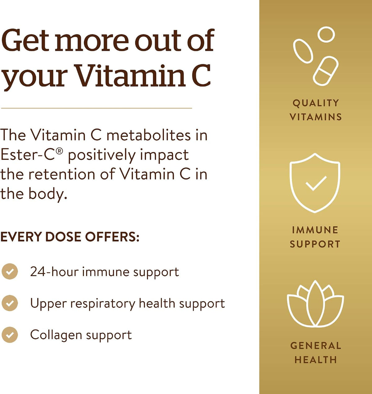 Solgar Ester-C Plus 1000 mg Vitamin C - 50 Capsules - görsel 4