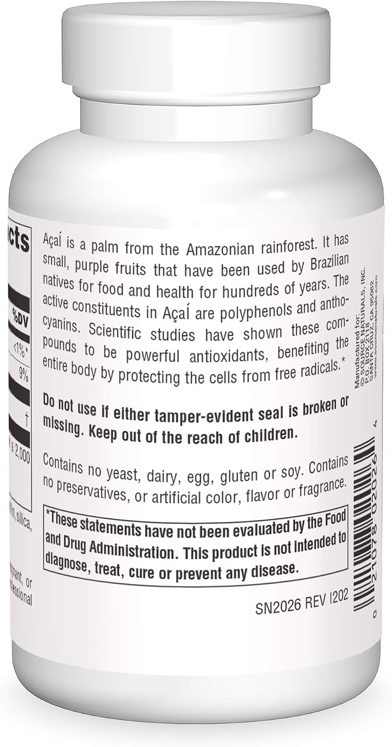 Source Naturals Acai Extract 500 mg, 120 Capsules - görsel 3