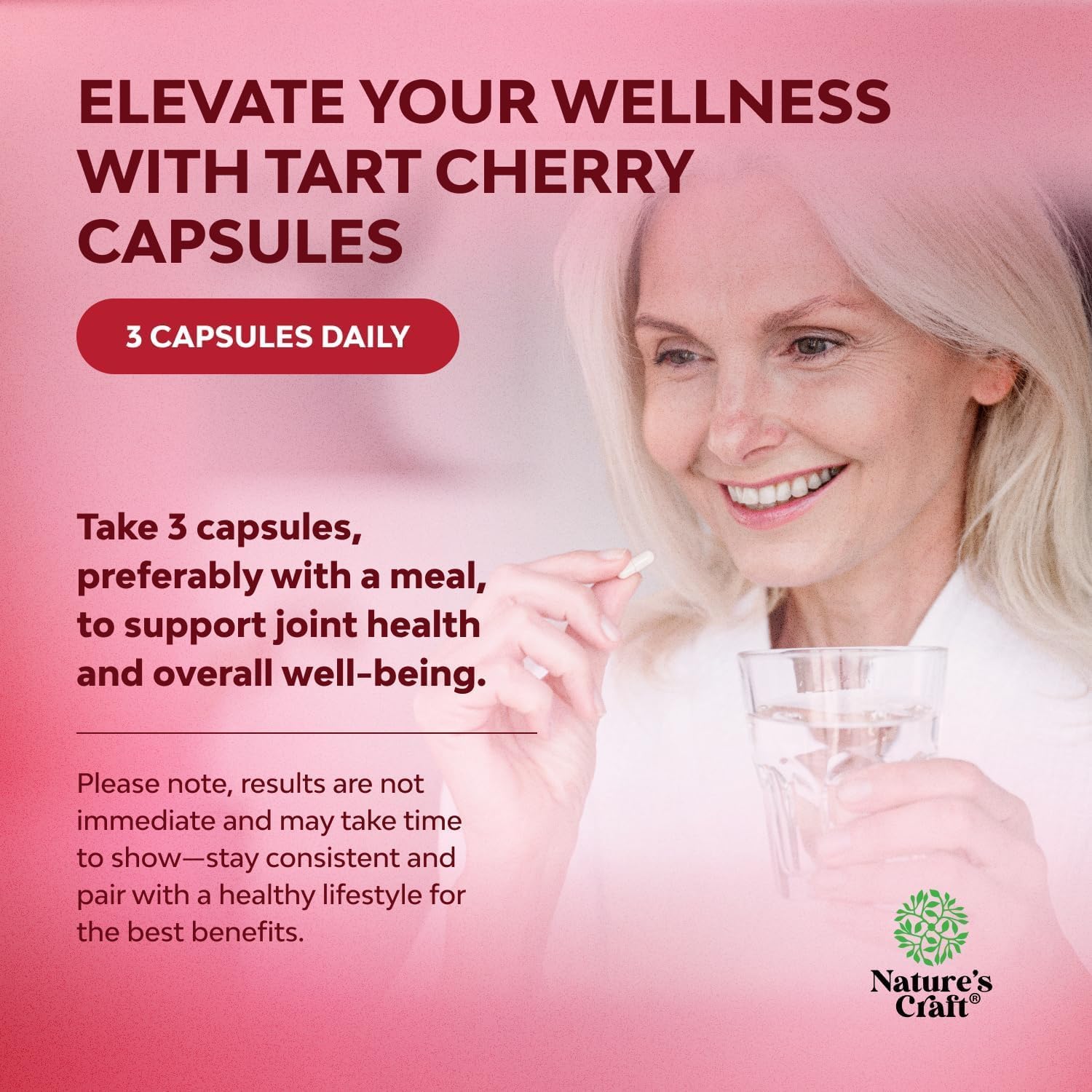 Extra Strength Tart Cherry Capsules - Tart Cherry Extract for Uric Acid and Kidney Support - Fruit Extract Supplement for Urinary Tract Health & Joint Care - 120 Capsules - görsel 3