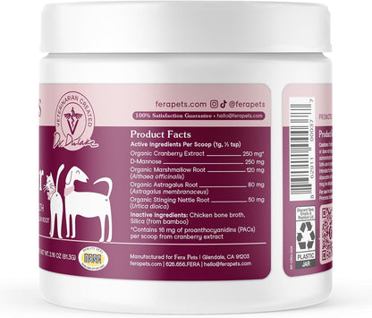 Fera Pets Bladder Support – Cranberry Supplement for Dogs and Cats, 60 Scoops
