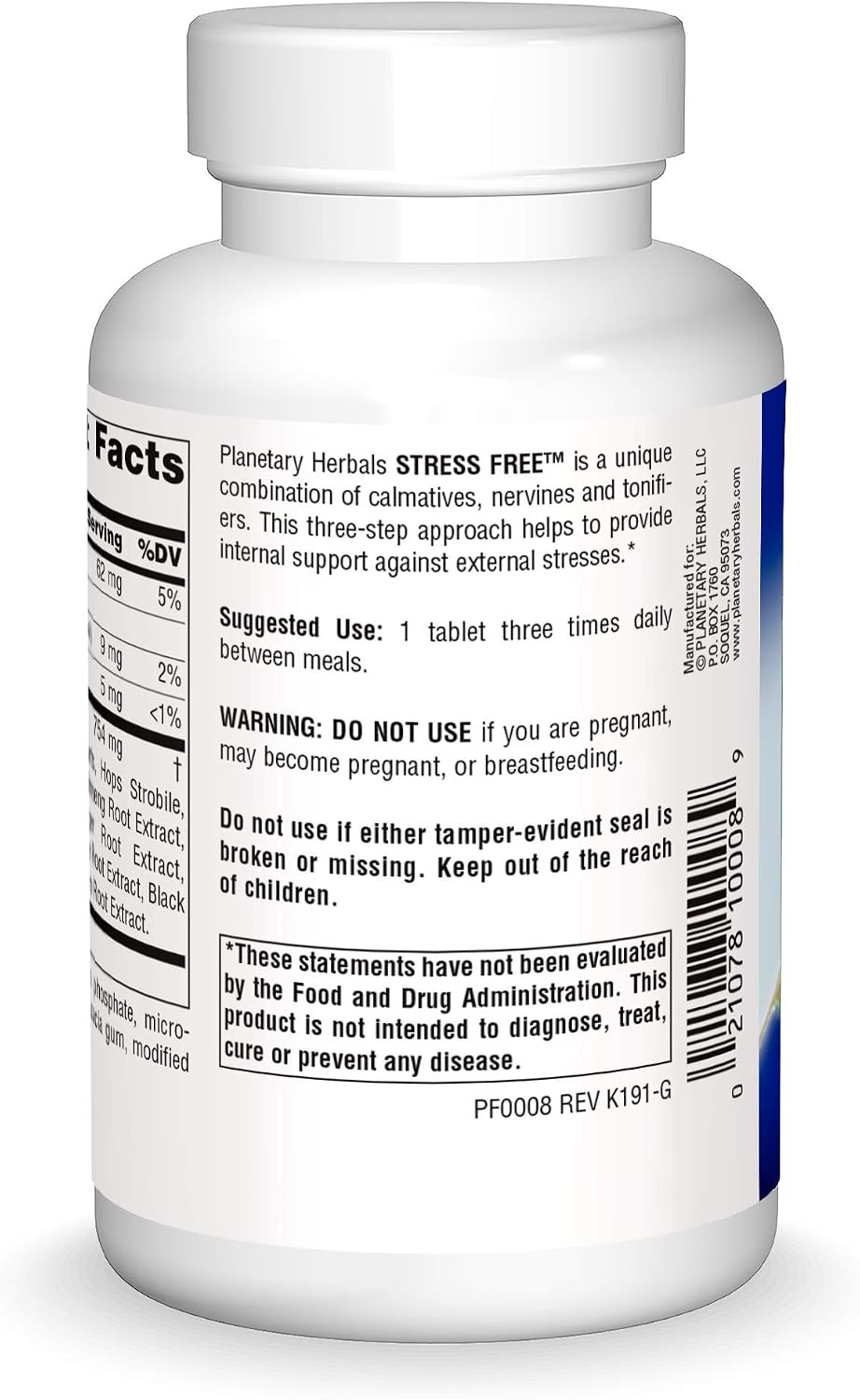 Planetary Herbals Stress Free Calm Formula Tablets, 810 mg, 60 Tablets - görsel 2