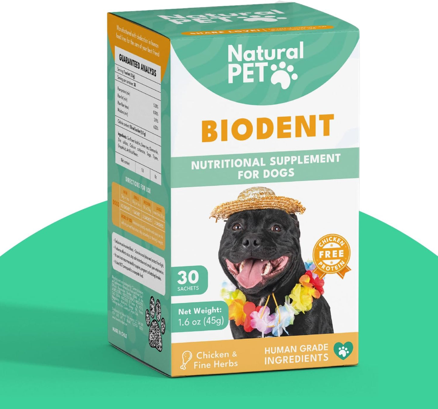 Natural PET Biodent Nutritional Supplement for Dogs – Chicken & Fine Herbs, 30 Sachets - görsel 1
