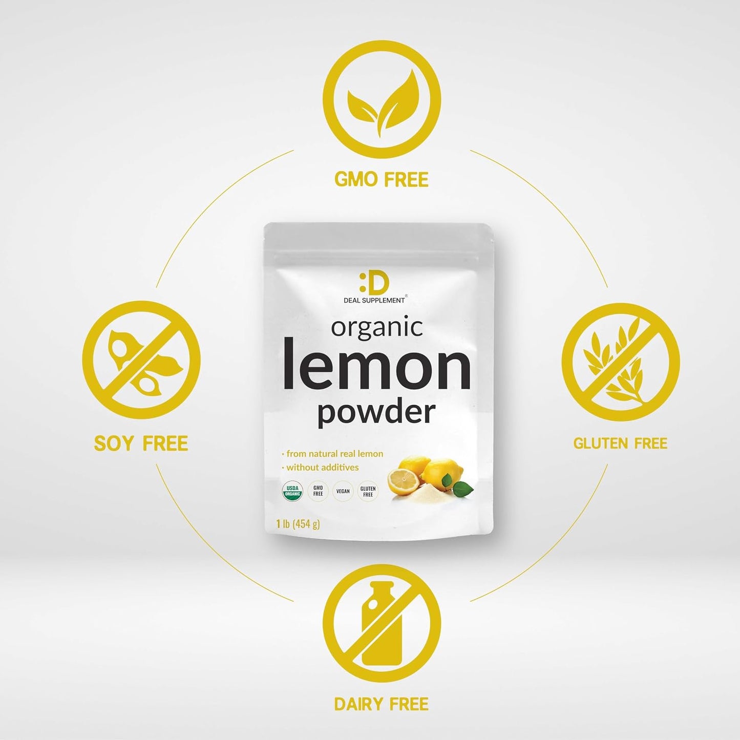Organic Lemon Powder, 454g – Real Freeze-Dried Source – Rich in Essential Vitamin C – Natural Immune Support – Raw Lemon Juice Flavour & Aroma – Non-GMO, Filler Free, No Sugar - görsel 4