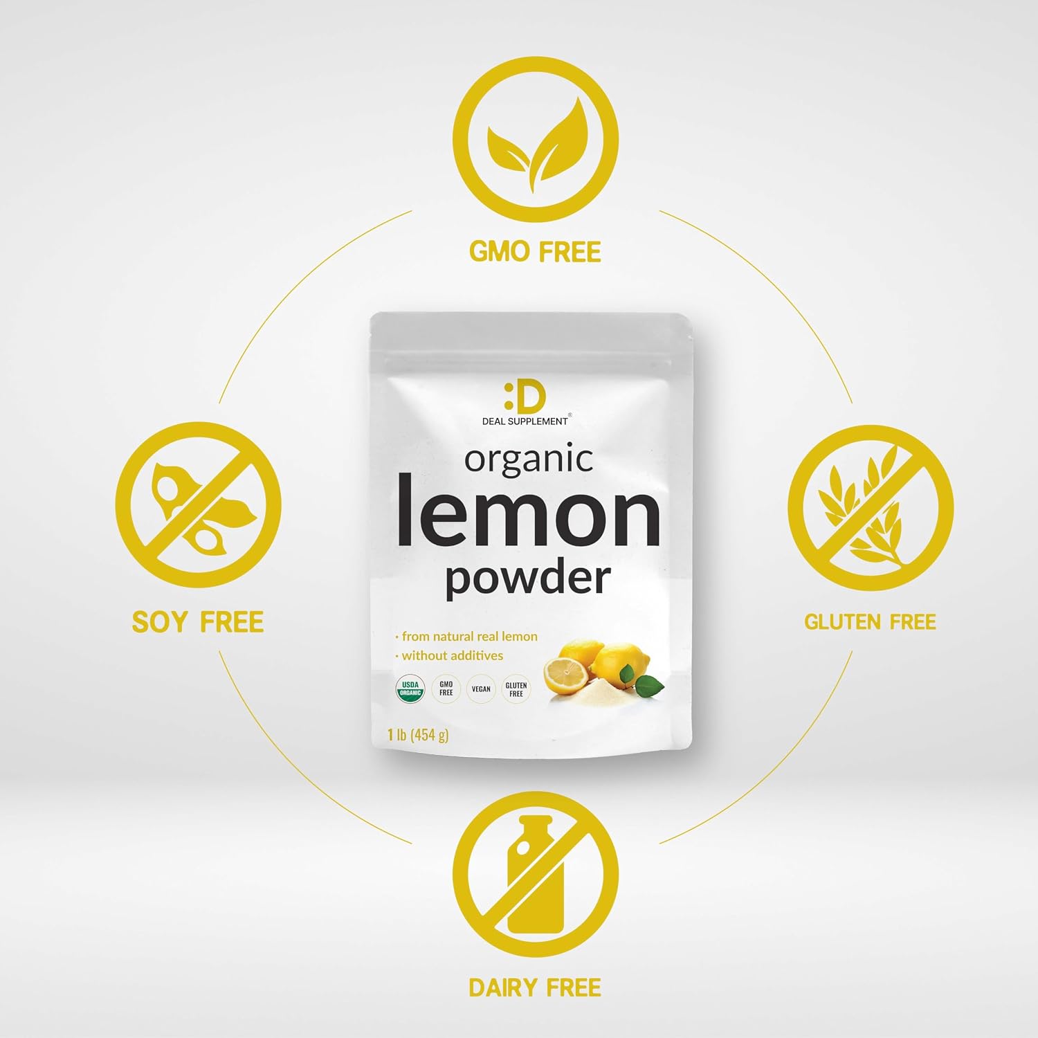 Organic Lemon Powder, 454g – Real Freeze-Dried Source – Rich in Essential Vitamin C – Natural Immune Support – Raw Lemon Juice Flavour & Aroma – Non-GMO, Filler Free, No Sugar - görsel 4