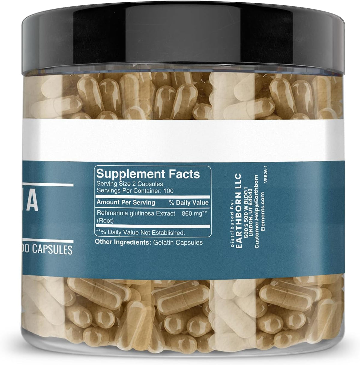 Earthborn Elements Rehmannia Herb, 200 Capsules - görsel 3