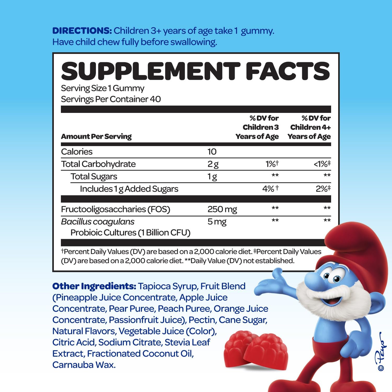 Smurfs Pre and Probiotics for Kids Gummies - görsel 2