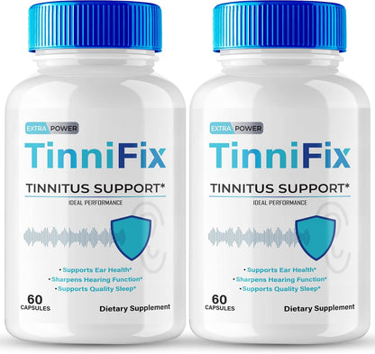 Tinnifix Tinnitus Relief for Ringing Ears Capsules - Advanced Hearing Supplement Support Formula (Pack of 2)
