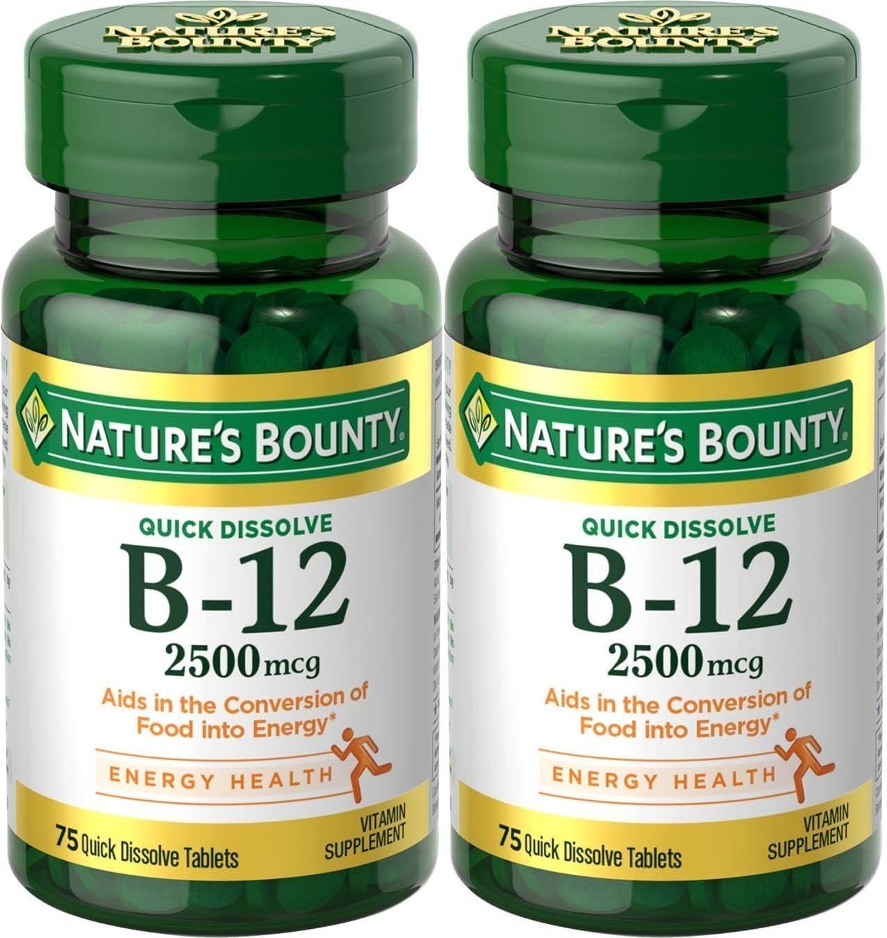 Nature's Bounty Quick Dissolve Vitamin B12 2500mcg, 300 Sublingual Tablets - görsel 2