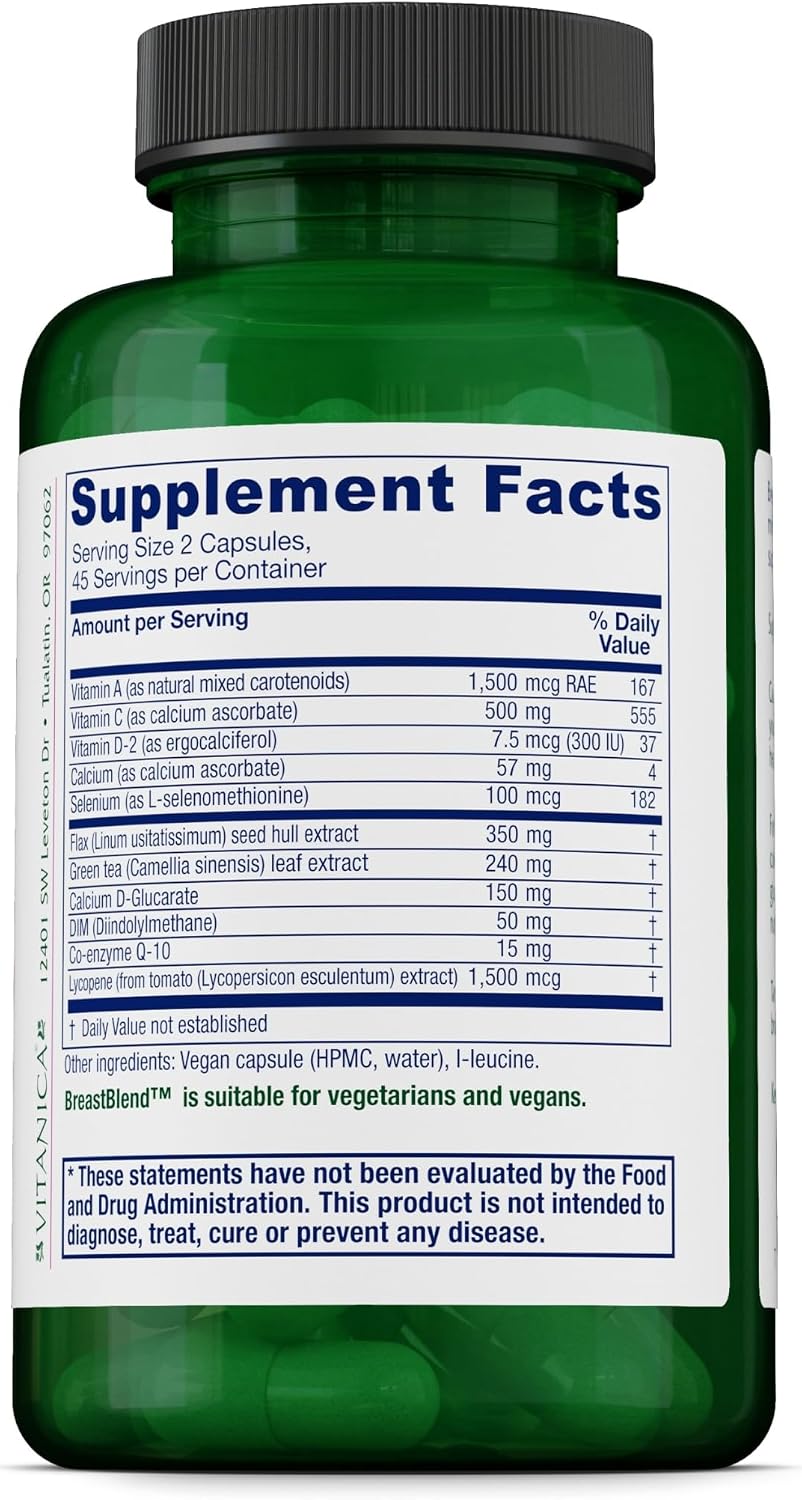 Vitanica BreastBlend – Breast Support Supplement, 90 Vegan Capsules - görsel 2