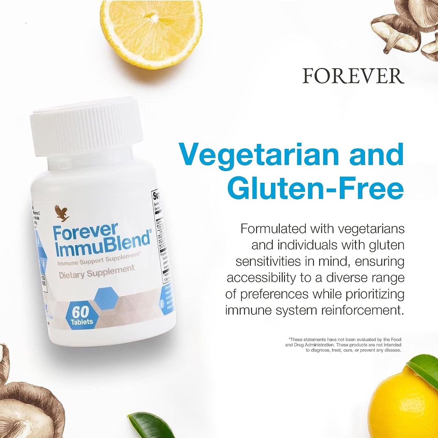 Forever ImmuBlend – Immune Support Supplement with Botanicals, Vitamins D & C, Maitake & Shiitake Mushrooms (60 Tablets) - görsel 5