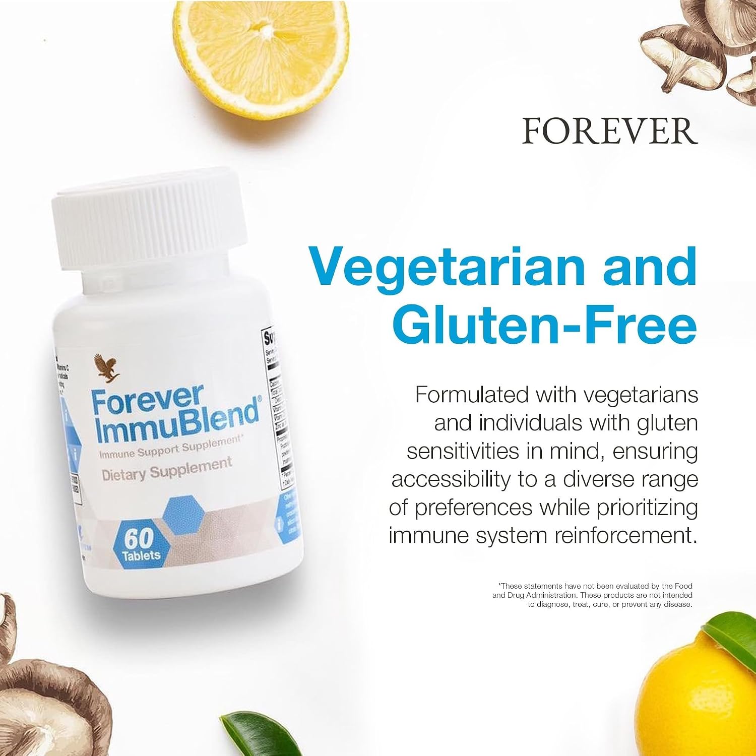 Forever ImmuBlend – Immune Support Supplement with Botanicals, Vitamins D & C, Maitake & Shiitake Mushrooms (60 Tablets) - görsel 5