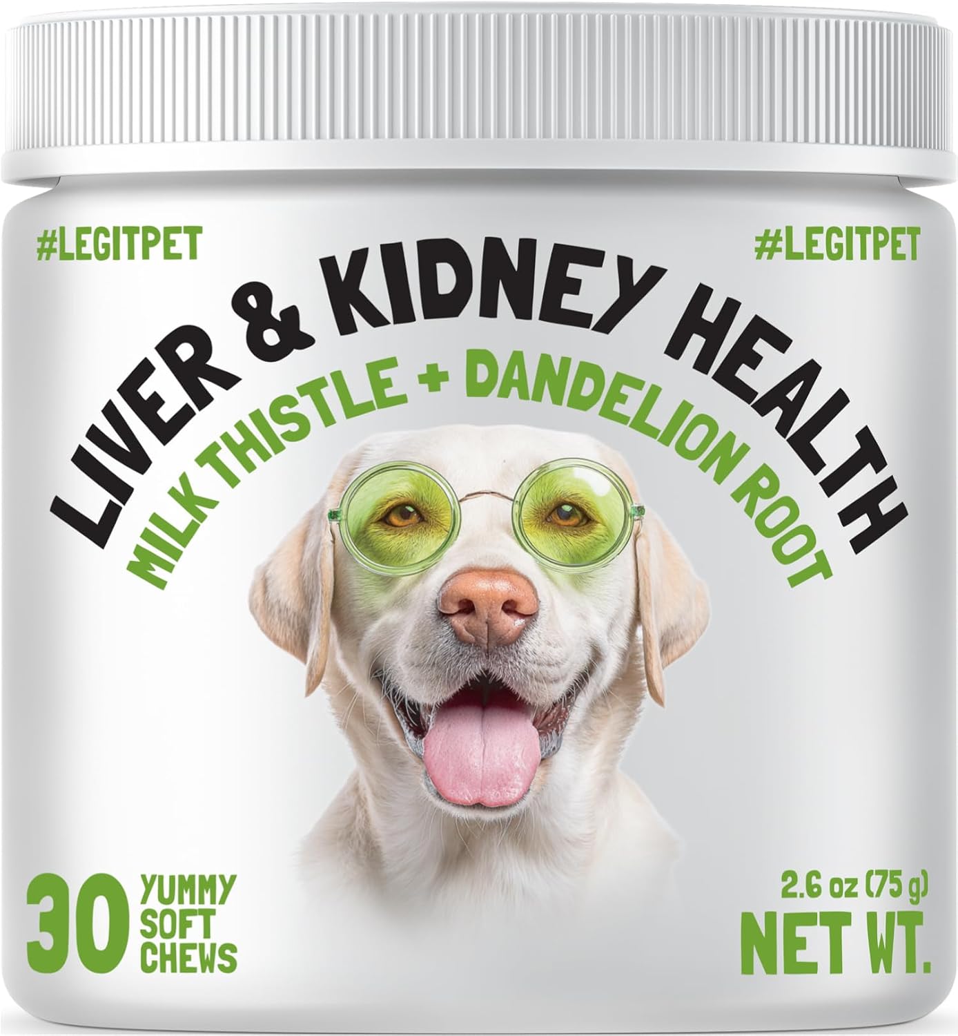 Liver & Kidney Support for Dogs – Natural Herbal Supplement with Milk Thistle, Turmeric & Dandelion Root (30 Soft Chews) - görsel 1